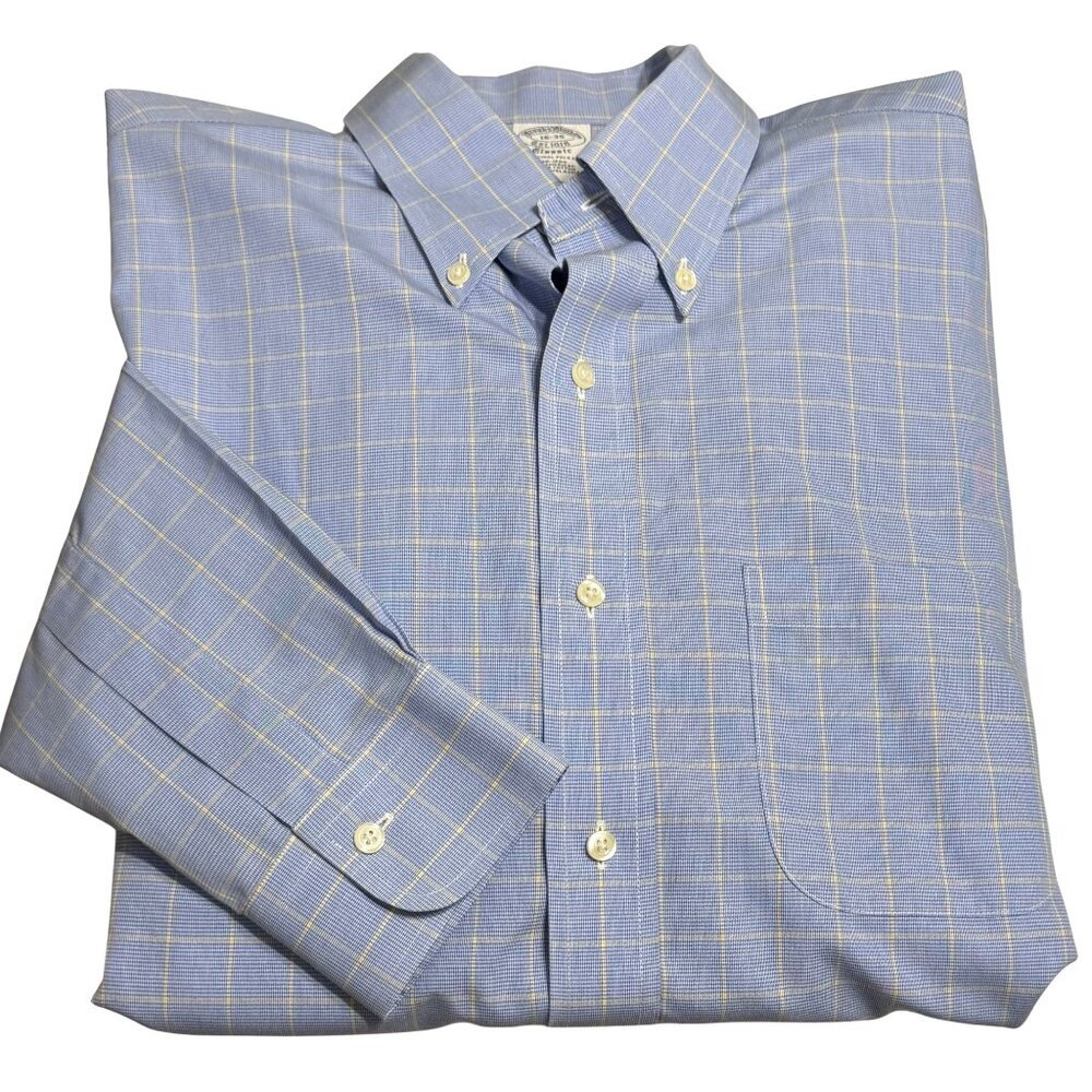 Brooks Brothers Classic Mens Button Down Non-Iron Dress Shirt - Size‎ 16X35